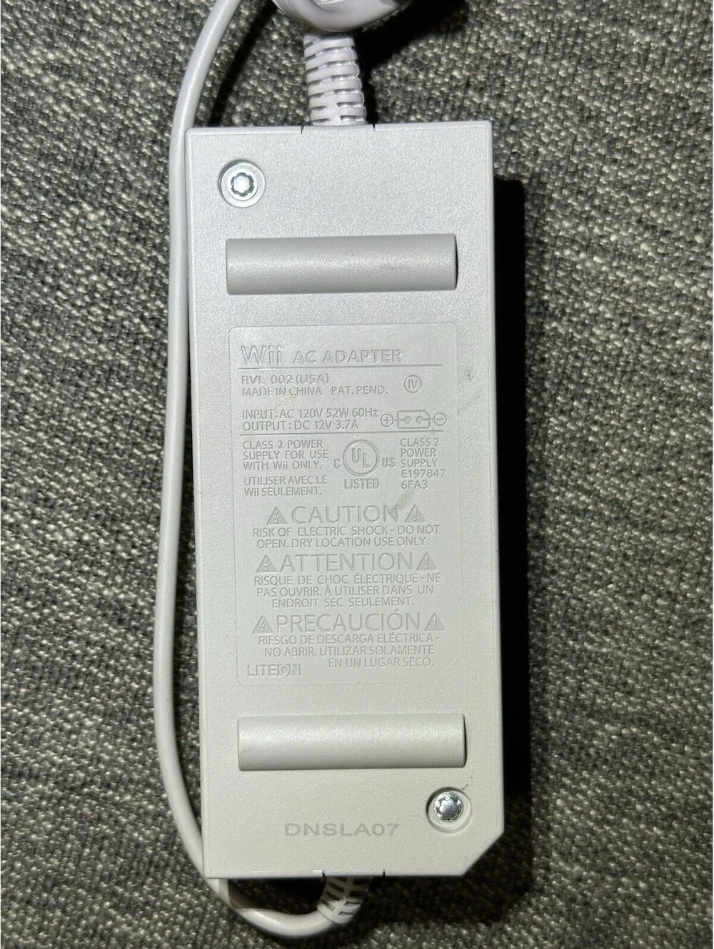 Nintendo Wii Power Supply Original Genuine OEM AC Adapter  RVL-002 - Tested